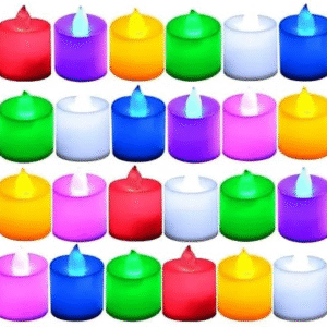 MT06038 VELA COLORES CON MISMA COLOR LUZ X 24 2007505060384