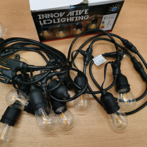 GUIRNALDA COLGANTE 5 METROS CON 10 FOCOS LED TRANSPARENTE