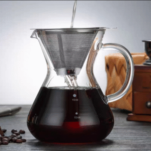 MT09258 CAFETERA MANUAL VIDRIO 400ML