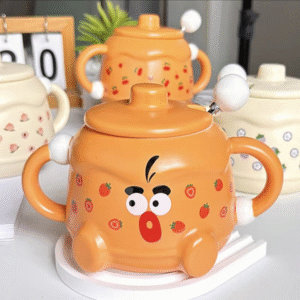 MT09487 TAZA CERAMICA CON CARAS