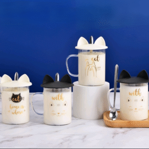 MT09581 TAZA VIDRIO CON GATO
