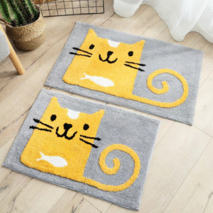 MT09451 - ALFOMBRA 40X60 GATO Y PEZ