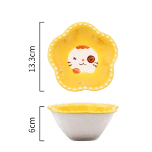 MT09665 BOWL CERAMICA GATO Y FLOR
