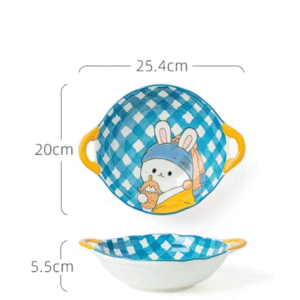 MT09674 PLATO CERAMICA 11 CON 2 ASAS CONEJO"