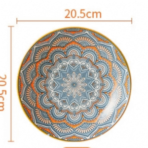 MT09839 PLATO CERAMICA 8 ESTAMPADO SURTIDOS"
