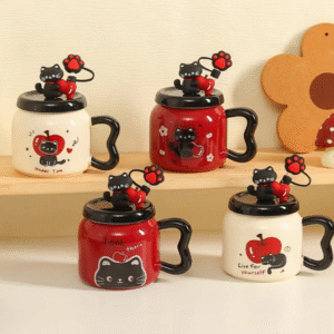 TAZA CERAMICA GATO Y MAZANA 2007505099759