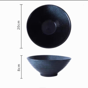 MT09680 BOWL CERAMICA 8 ESTILO ORIENTAL NEGRO"