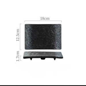 MT09692 PLATO SUSHI CERAMICA 7.5" NEGRO 2007505096925