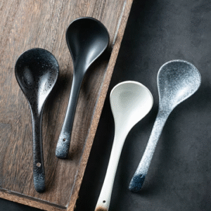 MT09701 CUCHARA GRANDE CERAMICA NEGRO