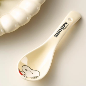 CUCHARA CERAMICA PERRITO CREMA - X 10 UNIDADES