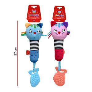 GATOS CAMPANITA CON MORDILLO 27CM