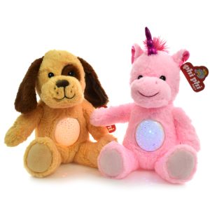 PERRO Y UNICORNIO CON LUZ 30CM