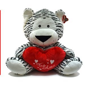 TIGRE BLANCO Y MARRON CON CORAZON TE AMO