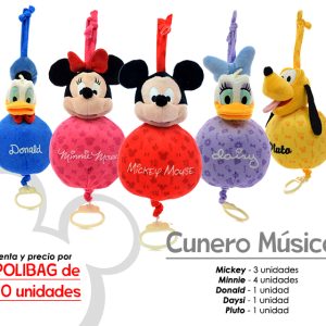 SURTIDO CUNERO MUSICAL DISNEY 20CM