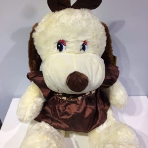 Perro con vestido y moño 3 colores