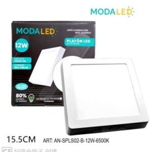 12W PLAFON LED CUADRADO FRIO AN-SPLS02-B-12W-6500k
