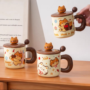 AA0317 TAZA CERAMICA GATO Y PANERA