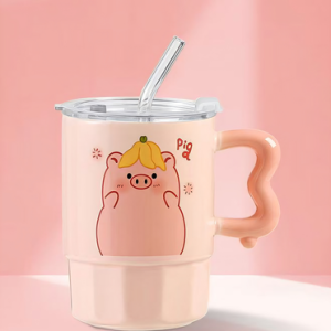 AA0378 TAZA CERAMICA CON SORBETE ANIMALES
