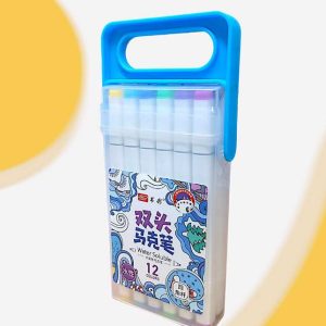 MARCADOR DOBLE PUNTA SOLUBLE AL AGUA X12 0689 (6896-12)