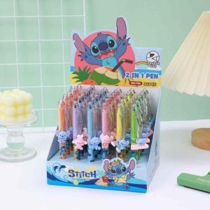 RESALTADOR DE STITCH Y LAPICERA EN DOBLE PUNTA X1 XH-134