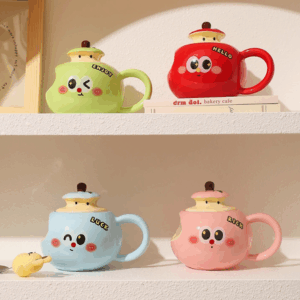 TAZA CERAMICA MANZANA CON CARAS 2025080805312