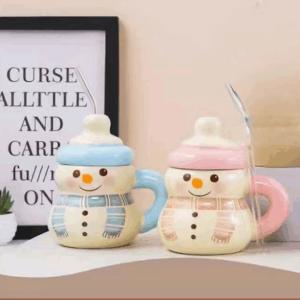 TAZA CERAMICA FORMA MUÑECO DE NIEVE 2025080805527