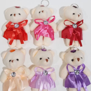 Llavero oso con vestido 6 colores