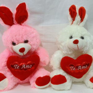 Conejo con corazón rojo te amo 2 corazón 30cm