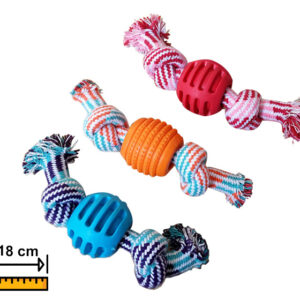 JUGUETE CUERDA CON MORDEDOR 18CM