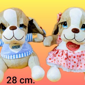 PERRO CON VESTIDO AMOR 28CM
