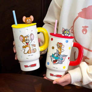TAZA CERAMICA GRANDE GATO Y RATON 2025080800195
