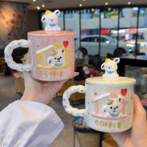 TAZA CERAMICA PERRITO CON CASITA 2025080806258