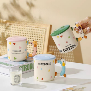 TAZA CERAMICA CON MANEJA DE PERRO