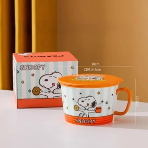 AA0736 TAZON CERAMICA CON TAPA PERRITO CON RAYAS CELESTES