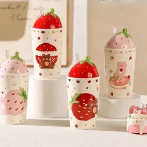 VASO CERAMICA CON SORBETE CON FRUTILLA Y OSO 2025080808221