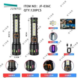 LINTERNA LED TACTICA RECARGABLE
