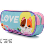 CARTUCHERA RECTANGULAR 1 CIERRE DOG LOVE