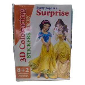 FINAL! LIBRO PARA COLOREAR SURTIDOS 3D CON STICKER PRINCESA X1U 4589(A0011)