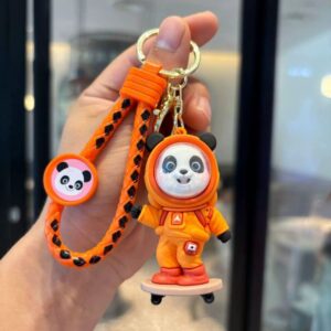 LLAVERO REFORZADO DE PANDA CON SKATEPOARD X1 SURTIDO [0772]