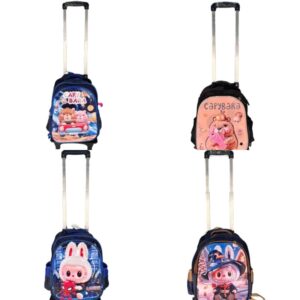 OFERTA PRECIO FINAL!! MOCHILA 14 PULGADAS 2 CIERRE CON CARRITO LABUBU&CAPYBARA X1U 3824 [21338-2]