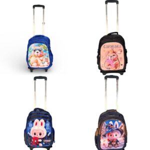OFERTA PRECIO FINAL!! MOCHILA 16 PULGADAS 3 CIERRE CON CARRITO LABUBU&CAPYBARA X1U 3831 [21338-3]