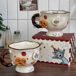 TAZA CERAMICA GATO Y RATON
