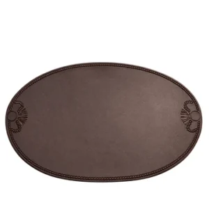 INDIVIDUAL OVALADO CON DISEÑO MARRON 30CM X 45CM - X6