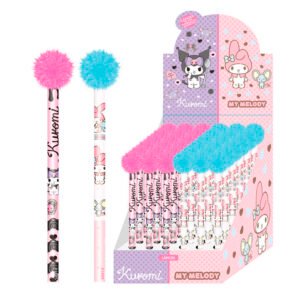 CKSR414 - LAPIZ C/POMPOM KUROMI / MY MELODY