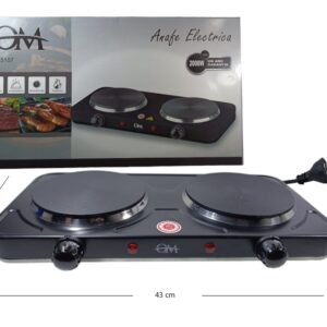 ANAFE ELECTRICO 2 HORNALLAS 2000W AF-D2
