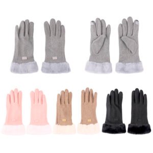 LN34UO8420 - GUANTES GAMUZA CON PIEL EN PUÑO