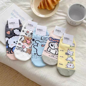 AA0671 MEDIAS SOQUETES CUTE PERRITOS X10