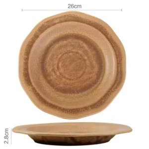 PLATO PLAYO CERAMICA 10.25" MARRON 2025080810088