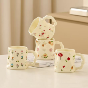 AA1388 TAZA CERAMICA CON FLORCITAS