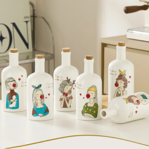 BOTELLA CERAMICA CON NENA